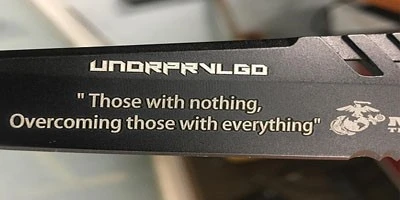Fiber laser engraving on metal