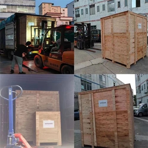 Dotslaser ship wooden case
